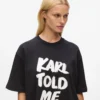 Exklusives, locker geschnittenes T-Shirt „Karl told me”