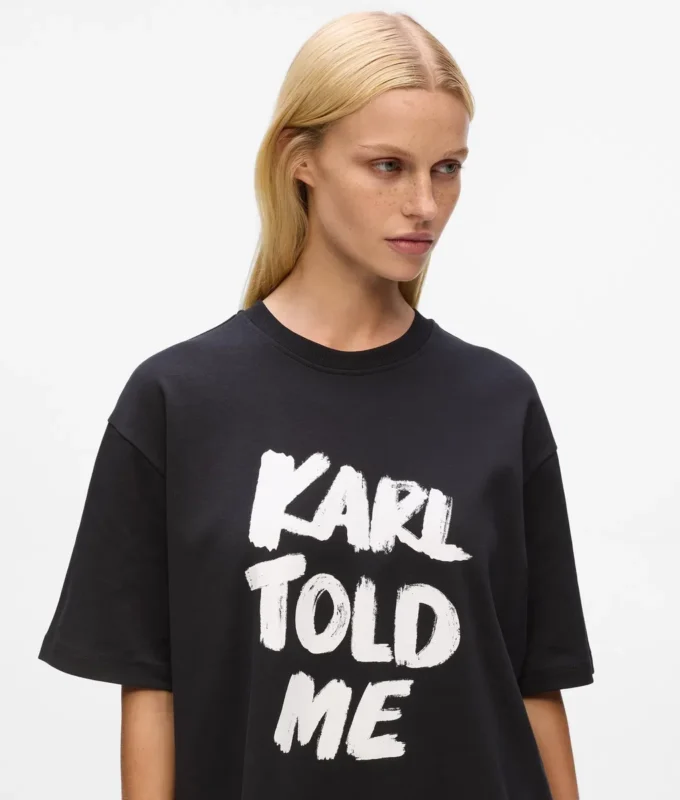 Exklusives, locker geschnittenes T-Shirt „Karl told me”