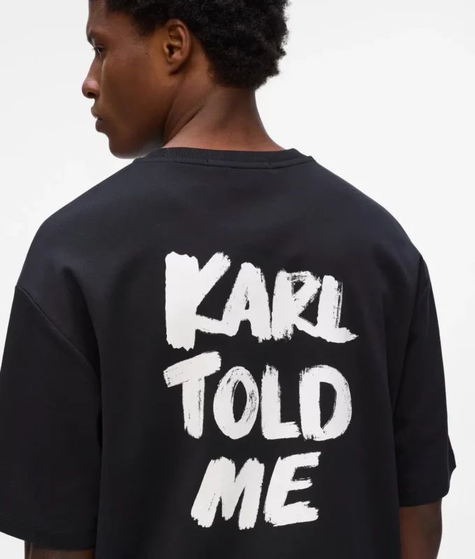 Exklusives, locker geschnittenes T-Shirt „Karl told me”