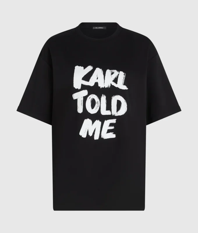 Exklusives, locker geschnittenes T-Shirt „Karl told me”