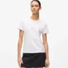 Exklusives T-Shirt mit Strass-Logo Exklusives T-Shirt mit Strass-Logo