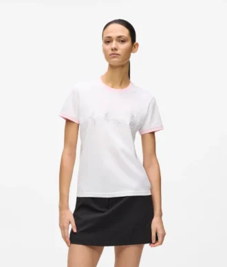 Exklusives T-Shirt mit Strass-Logo