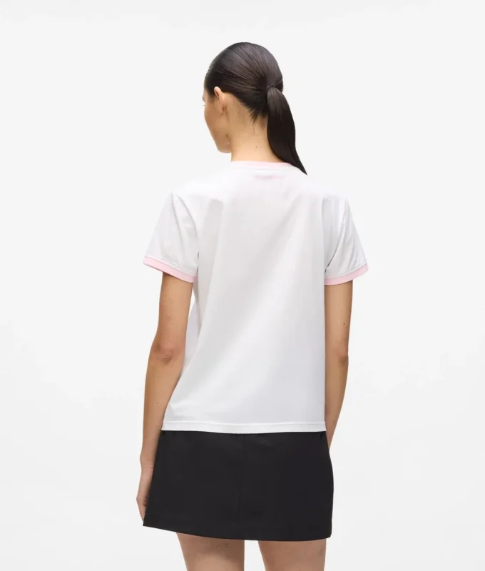 Exklusives T-Shirt mit Strass-Logo Exklusives T-Shirt mit Strass-Logo
