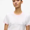 Exklusives T-Shirt mit Strass-Logo Exklusives T-Shirt mit Strass-Logo