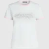 Exklusives T-Shirt mit Strass-Logo Exklusives T-Shirt mit Strass-Logo