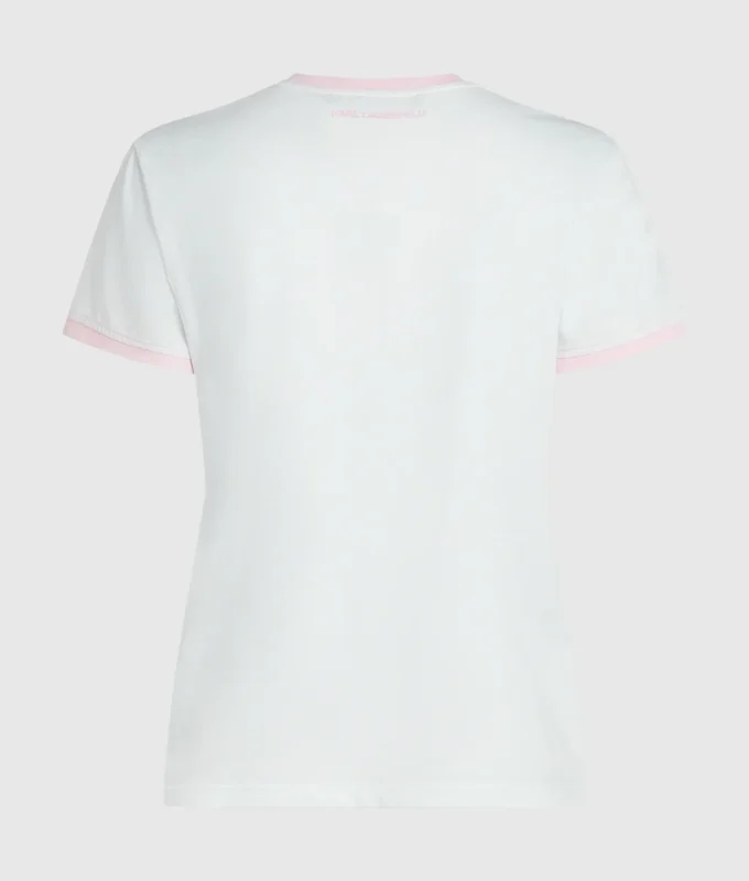 Exklusives T-Shirt mit Strass-Logo Exklusives T-Shirt mit Strass-Logo