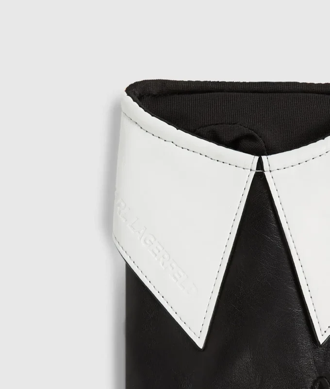 Fingerlose Handschuhe mit Kragen-Detail Fingerlose Handschuhe mit Kragen-Detail