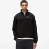 Fleece-Sweatshirt mit halbem Reißverschluss