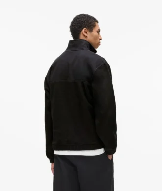 Fleece-Sweatshirt mit halbem Reißverschluss