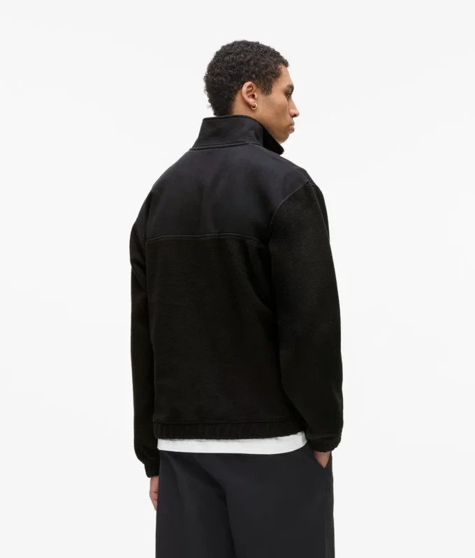 Fleece-Sweatshirt mit halbem Reißverschluss