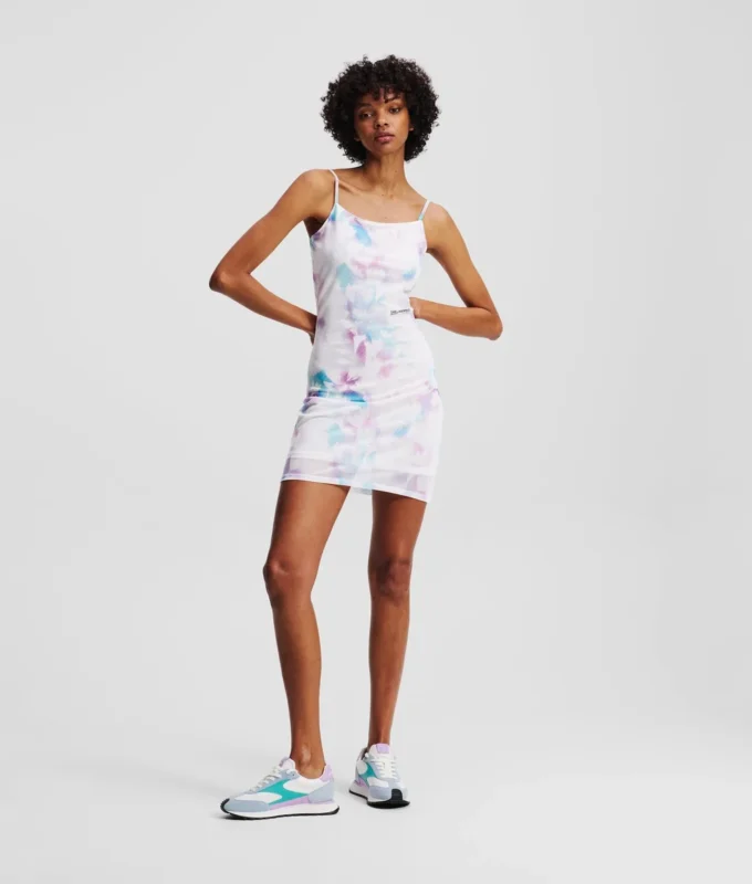 FLORAL-PRINT MESH DRESS FLORAL-PRINT MESH DRESS