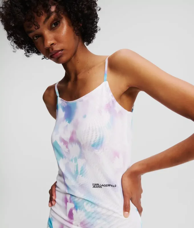 FLORAL-PRINT MESH DRESS FLORAL-PRINT MESH DRESS