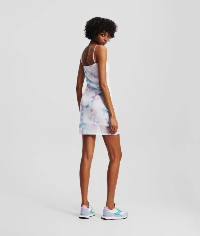 FLORAL-PRINT MESH DRESS FLORAL-PRINT MESH DRESS