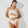 FLOWER HALTER-NECK SWIMSUIT FLOWER HALTER-NECK SWIMSUIT