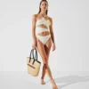 FLOWER HALTER-NECK SWIMSUIT FLOWER HALTER-NECK SWIMSUIT