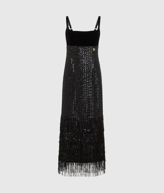 Fransen-Paillettenkleid