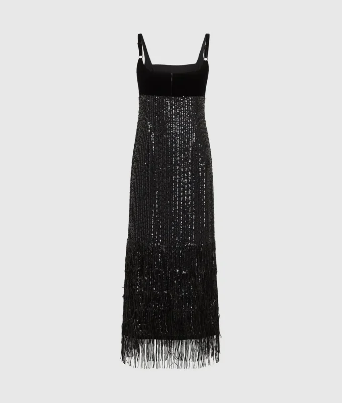 Fransen-Paillettenkleid