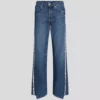 FRANSENVERZIERTE RELAXED-JEANS MIT MITTLERER TAILLE FRANSENVERZIERTE RELAXED-JEANS MIT MITTLERER TAILLE
