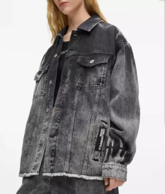 Gebleichte Jeansjacke