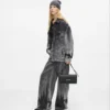 Gebleichte Jeansjacke