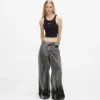 Gebleichte Low-Rise-Jeans mit weitem Bein Gebleichte Low-Rise-Jeans mit weitem Bein
