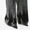 Gebleichte Low-Rise-Jeans mit weitem Bein Gebleichte Low-Rise-Jeans mit weitem Bein