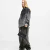 Gebleichte Low-Rise-Jeans mit weitem Bein Gebleichte Low-Rise-Jeans mit weitem Bein