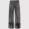 Gebleichte Low-Rise-Jeans mit weitem Bein Gebleichte Low-Rise-Jeans mit weitem Bein