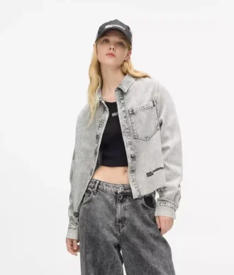 Gebleichtes Denimhemd