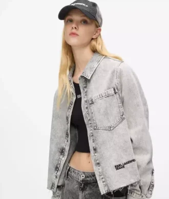 Gebleichtes Denimhemd