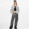 Gebleichtes Denimhemd