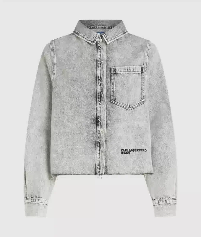 Gebleichtes Denimhemd