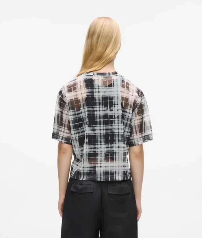 Gekreuztes Mesh-T-Shirt Gekreuztes Mesh-T-Shirt