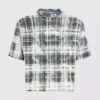 Gekreuztes Mesh-T-Shirt Gekreuztes Mesh-T-Shirt