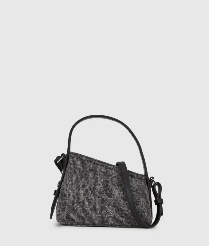 Geo Mini-Umhängetasche aus Denim Geo Mini-Umhängetasche aus Denim