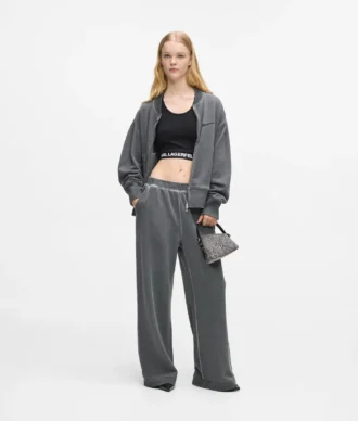 Geo Mini-Umhängetasche aus Denim
