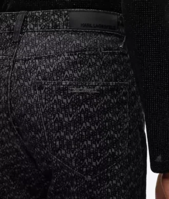 Gerade geschnittene Jeans mit Allover-Print