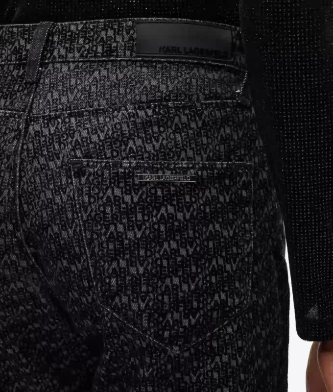 Gerade geschnittene Jeans mit Allover-Print