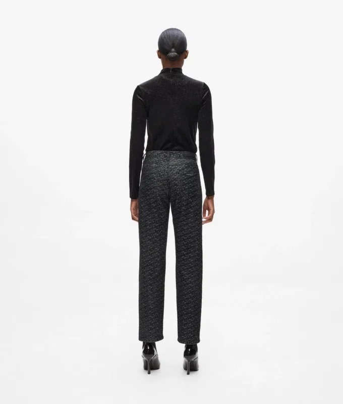 Gerade geschnittene Jeans mit Allover-Print