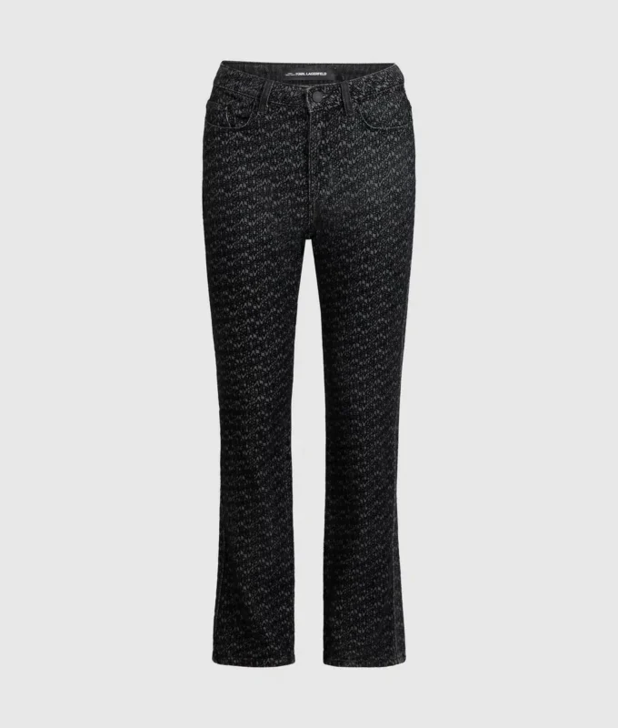 Gerade geschnittene Jeans mit Allover-Print