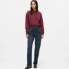 Gerade geschnittene Jeans mit hoher Taille