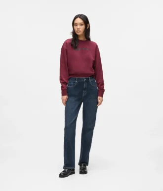 Gerade geschnittene Jeans mit hoher Taille