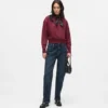 Gerade geschnittene Jeans mit hoher Taille