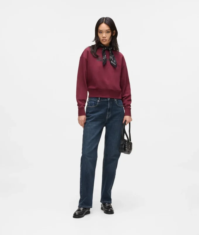Gerade geschnittene Jeans mit hoher Taille
