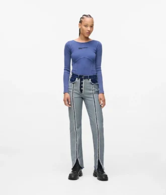 Gerade geschnittene Jeans mit Inside-Out-Design