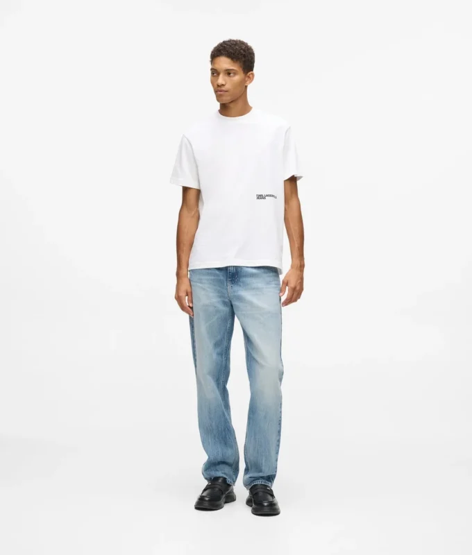 Gerade geschnittene Jeans ohne Gesäßtaschen Gerade geschnittene Jeans ohne Gesäßtaschen