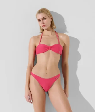 GERIFFELTES BANDEAU-BIKINI-OBERTEIL