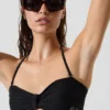 GERIFFELTES BANDEAU-BIKINI-OBERTEIL GERIFFELTES BANDEAU-BIKINI-OBERTEIL