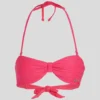 GERIFFELTES BANDEAU-BIKINI-OBERTEIL GERIFFELTES BANDEAU-BIKINI-OBERTEIL