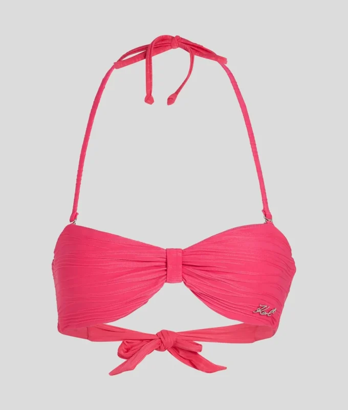 GERIFFELTES BANDEAU-BIKINI-OBERTEIL GERIFFELTES BANDEAU-BIKINI-OBERTEIL
